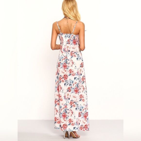 ✨Flower Print Cross Wrap Asymmetric Cami Dress ✨ - Picture 2 of 4